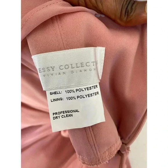 Dessy Collection Off-The-Shoulder Chiffon Gown - Picture 4 of 4